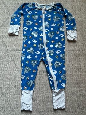 Little Sleepies Hanukkah Celebration Bamboo Zippy Pajama Romper (3-6 months)